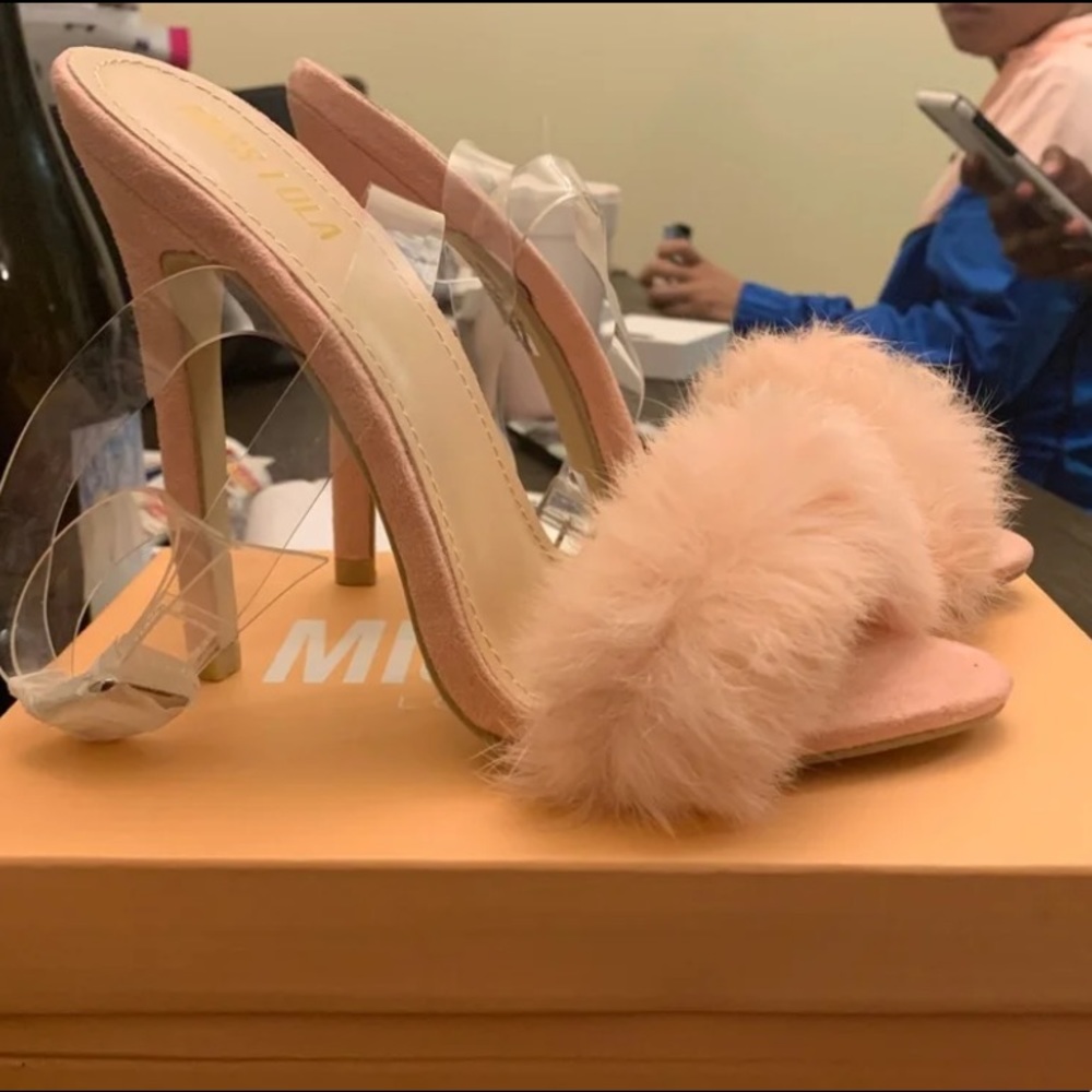 Pink Furry Heels